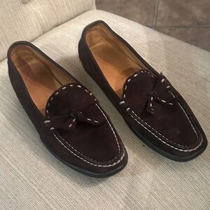 Patricia Green Dark Brown Suede Loafers - made in Italy